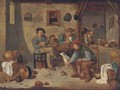 A peasant family in an interior - (after) David The Younger Teniers