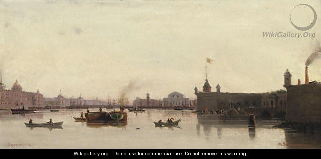 View of the Peter-Paul Fortress and the Stock Exchange, St Petersburg - Petr Petrovich Vereshchagin