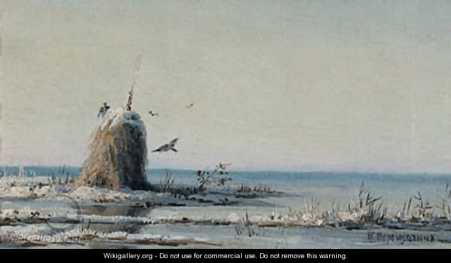 Haystack by the Volga - Petr Petrovich Vereshchagin