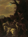 A shepherdboy attended by his dog - Philipp Peter Roos