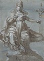 An allegory of Rhetoric holding a caduceus - Perino del Vaga (Pietro Bonaccors)