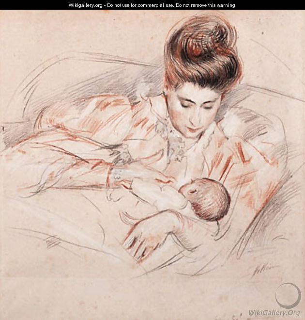 Mother and Child - Paul Cesar Helleu