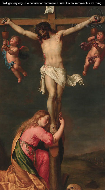 The Crucifixion with Mary Magdalene - Pieter van Lint