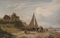 Selling fish on the shore - Peter Johann Raadsig