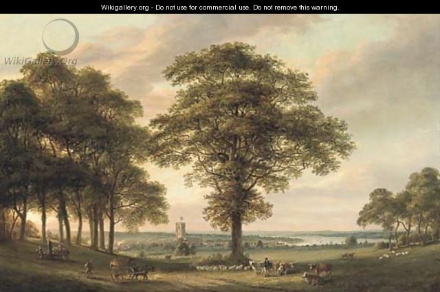 Woolwich from the Conduit Hill, the Thames estuary beyond - Paul Sandby