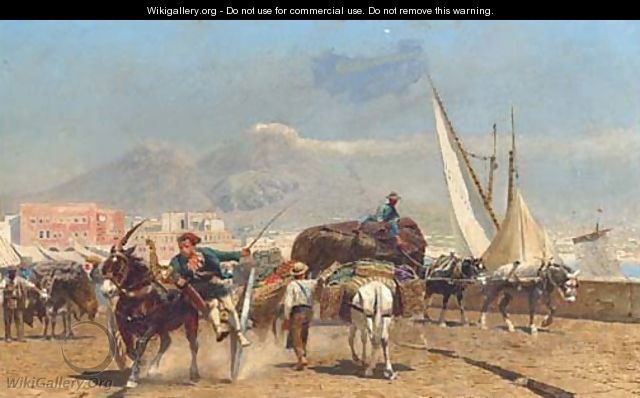 Traders at the harbour, Naples - Paul-Wilhelm Keller-Reutlingen