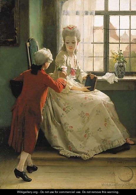 The young suitor - Friedrich Paul Thumann