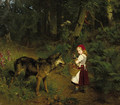 Rotkappchen im Walde Little Red Ridinghood - Paul Friedrich Meyerheim