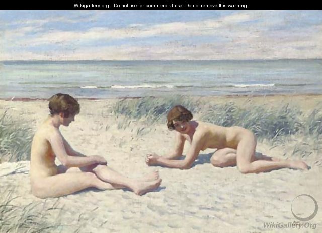 On the beach - Paul-Gustave Fischer
