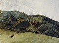 An extensive mountainous landscape - Paul Huet