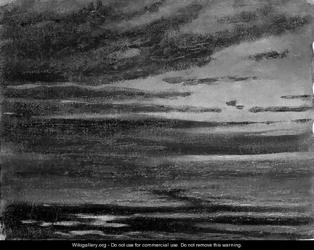 A seascape at twilight - Paul Huet