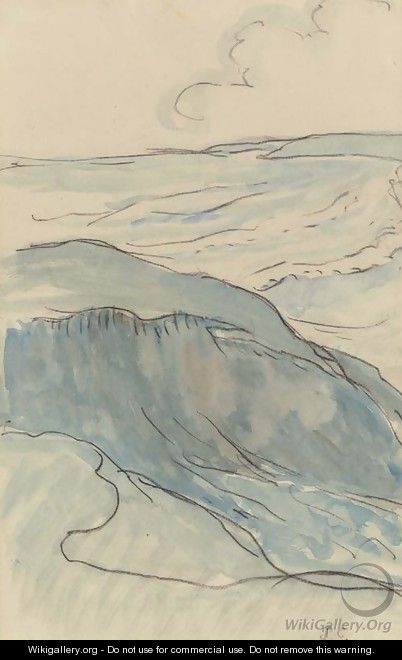 Falaise et vagues - Paul Gauguin