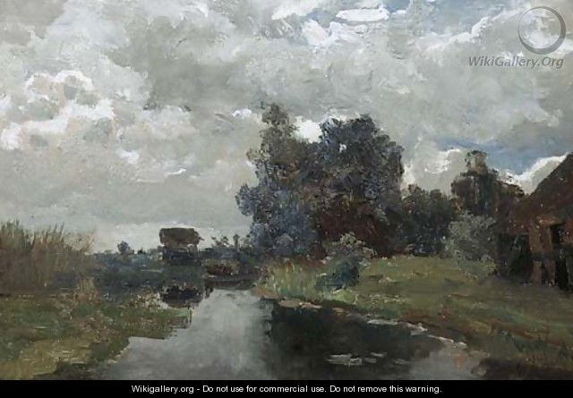 A polder landscape - a study - Paul Joseph Constantine Gabriel