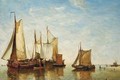 Moored vessels on a calm - Paul-Jean Clays