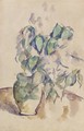 Feuilles dans un pot vert - Paul Cezanne