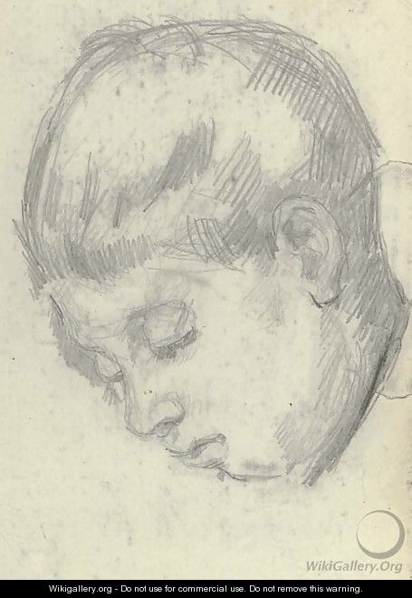 Tete de Paul Cezanne fils - Paul Cezanne