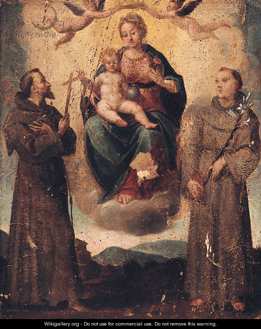 The Madonna and Child with Saints Francis and Anthony of Padua - North-Italian School