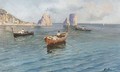 Fishermen off the Capri coast - Oscar Ricciardi