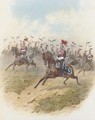 The 12th Regiment of the Prince of Wales's Royal Lancers Officers leading the charge from the fore - Orlando Norie