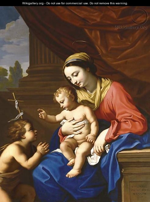 The Virgin and Child with Saint John the Baptist - Nicolas Mignard
