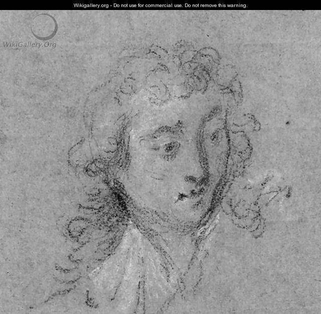 A young man, bust-length, looking to the right - Nicolas Lancret