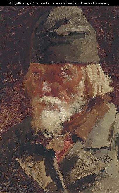 Portrait of old peasant - Nikolaj Alekseevich Kasatkin