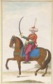 A Turkish horseman carrying a sabre riding to the left - Nicolas Hoffmann