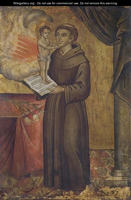 Saint Anthony of Padua with a vision of the Christ Child - North-Italian School