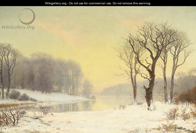 Early morning in winter - Nordahl Peter Frederik Grove