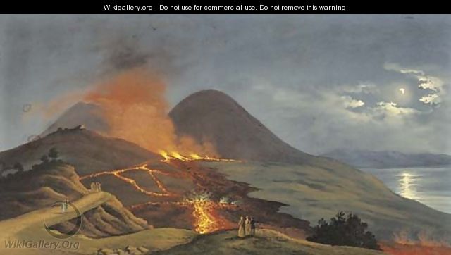 The Vesuvius 1859 erruption - Neapolitan School