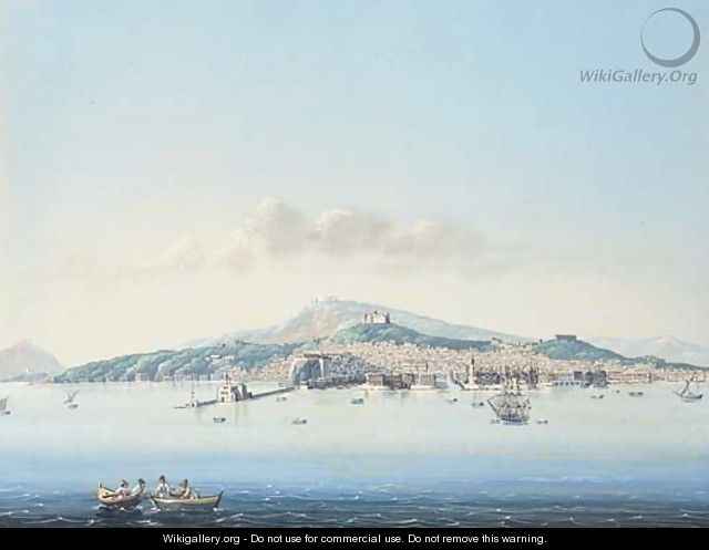 A view of the bay of Naples - Neapolitan School