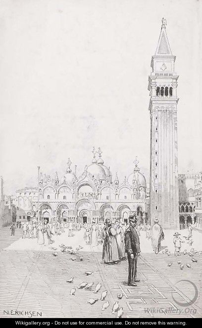 View of the Campanile and Piazza san Marco, Vencie - Nelly Erichsen