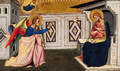 The Annunciation a panel from a predella - Niccolo di Pietro Gerini