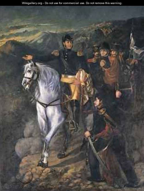General San Martin after crossing the Andes in 1817 - Martin Boneo
