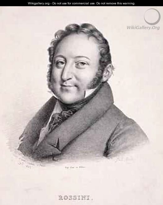Portrait of Gioacchino Rossini (1792-1868) - (after) Boilly, Julien Leopold