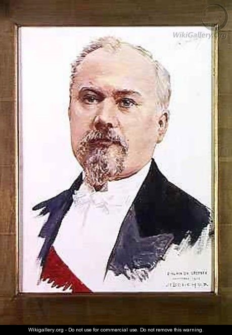 Portrait of Raymond Poincare (1860-1934) - Joseph Felix Bouchor