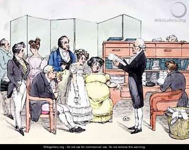 Thanks to the dowry, reading a marriage contract at the lawyer office - Frederic Bouchot