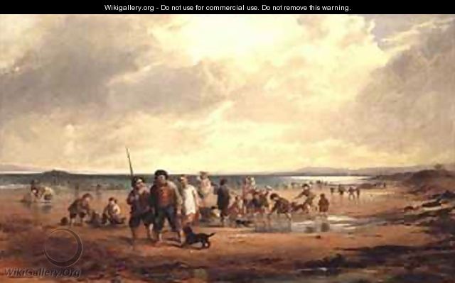 Children Playing on a Beach - Samuel Bough