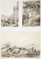 A Portuguese Church and a Chinese Street at Macao - (after) Borget, Auguste