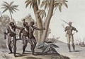 Freed slaves hunting down escaped slaves in Surinam, Guiana - (after) Bramati, G.