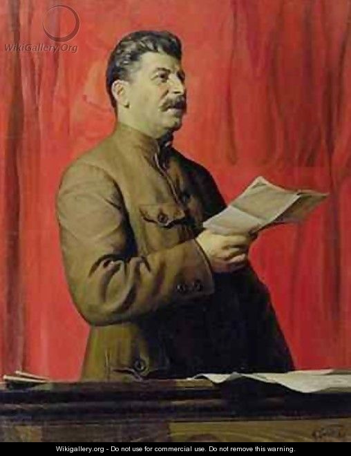 Portrait of Josif Stalin - Isaak Israilevich Brodsky