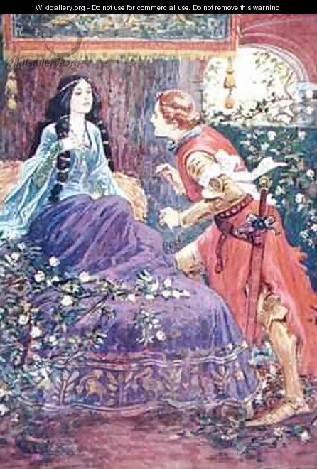 The Prince Awakens the Sleeping Beauty - (after) Browne, Gordon Frederick