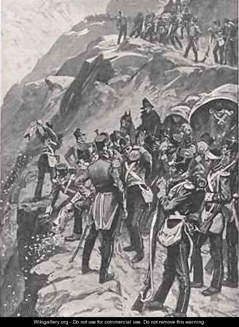 The Retreat to Corunna Hurling the Silver down the Mountainside - Gordon Frederick Browne