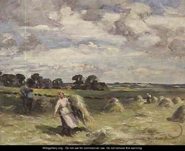 Harvesting Near Salroun, East Lothian - William Marshall Brown