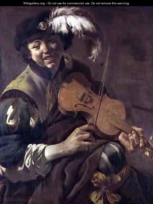 A Boy Playing the Violin - Hendrick Ter Brugghen