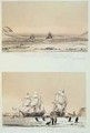 Remarkable appearance in the sky always opposite the sun (top) and The Devils Thumb, ships boring and warping in the pack (bottom) 2 - (after) Browne, William Henry