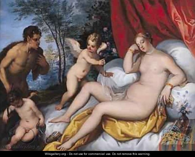 Venus and Pan - J. & Rottennhammer, Hans I Brueghel