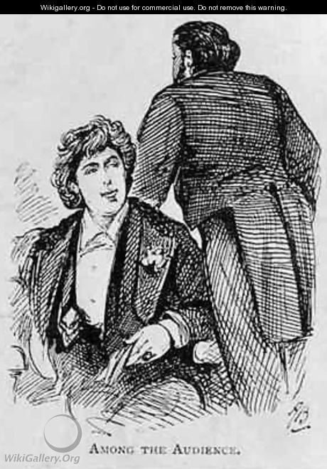Oscar Wilde (1854-1900) Among the Audience - Alfred Gish Bryan