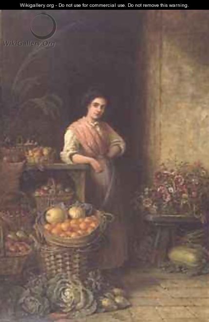 A Young Fruit Seller - Henry Charles Bryant