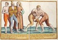 Turks wrestling, sixteenth century costumes from 'Omnium Poene Gentium Imagines' - Abraham de Bruyn